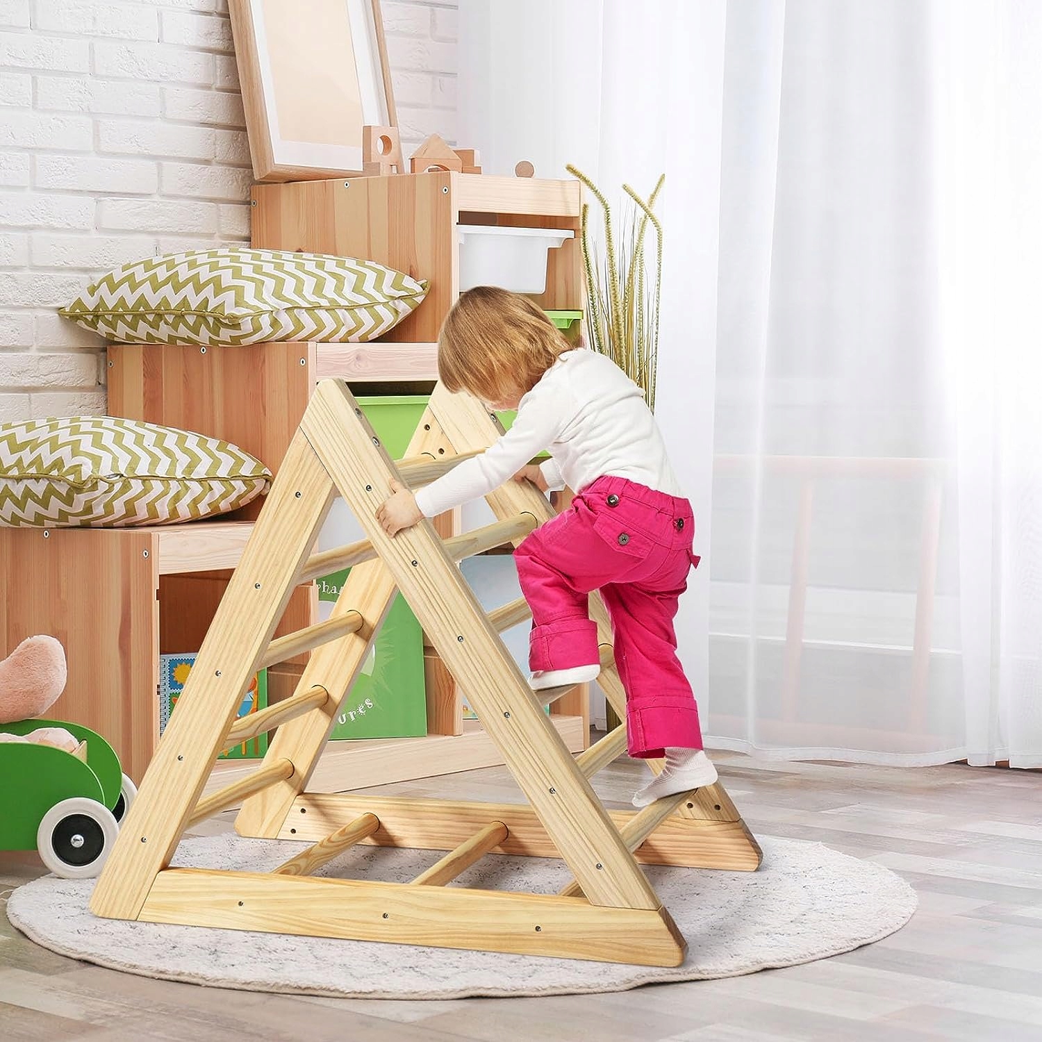 Dětský dřevěný Montessori Piklerův trojúhelník KIDDY DREAMS