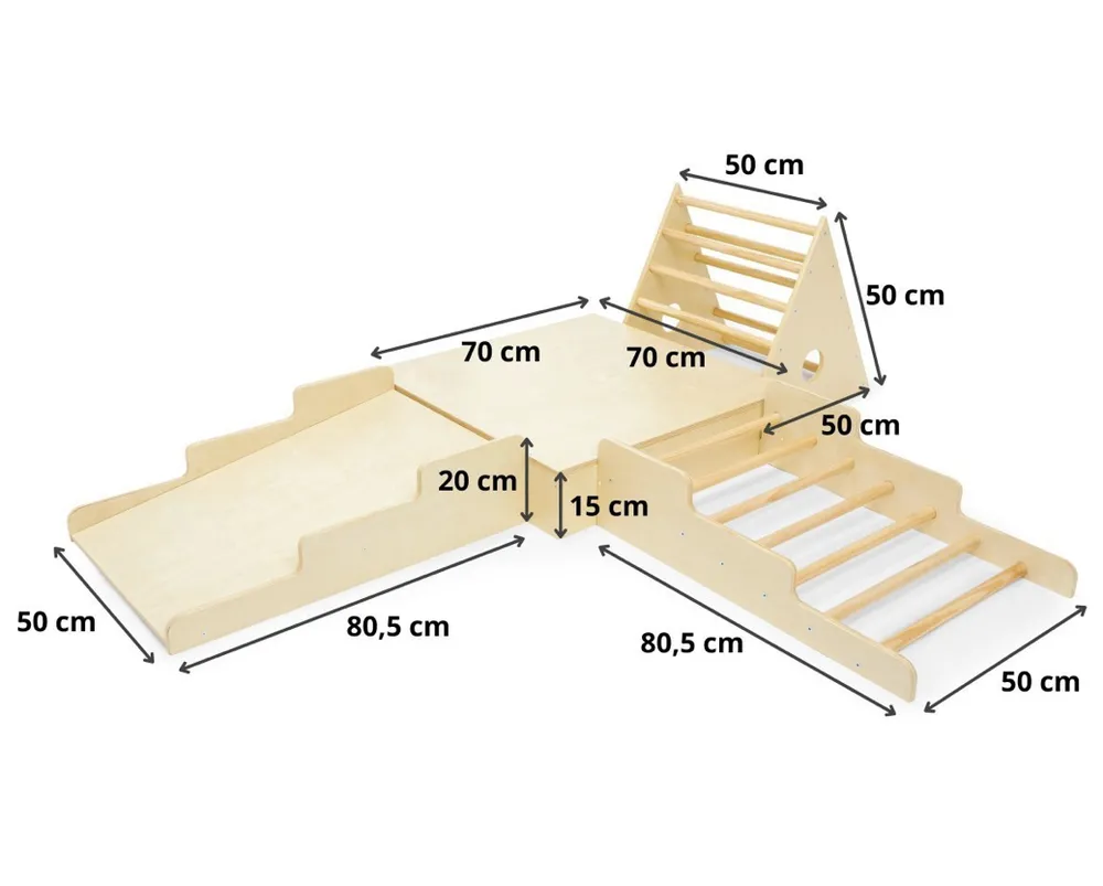 BIG dřevěné domácí dětské hřiště XXL - KOMPLET 