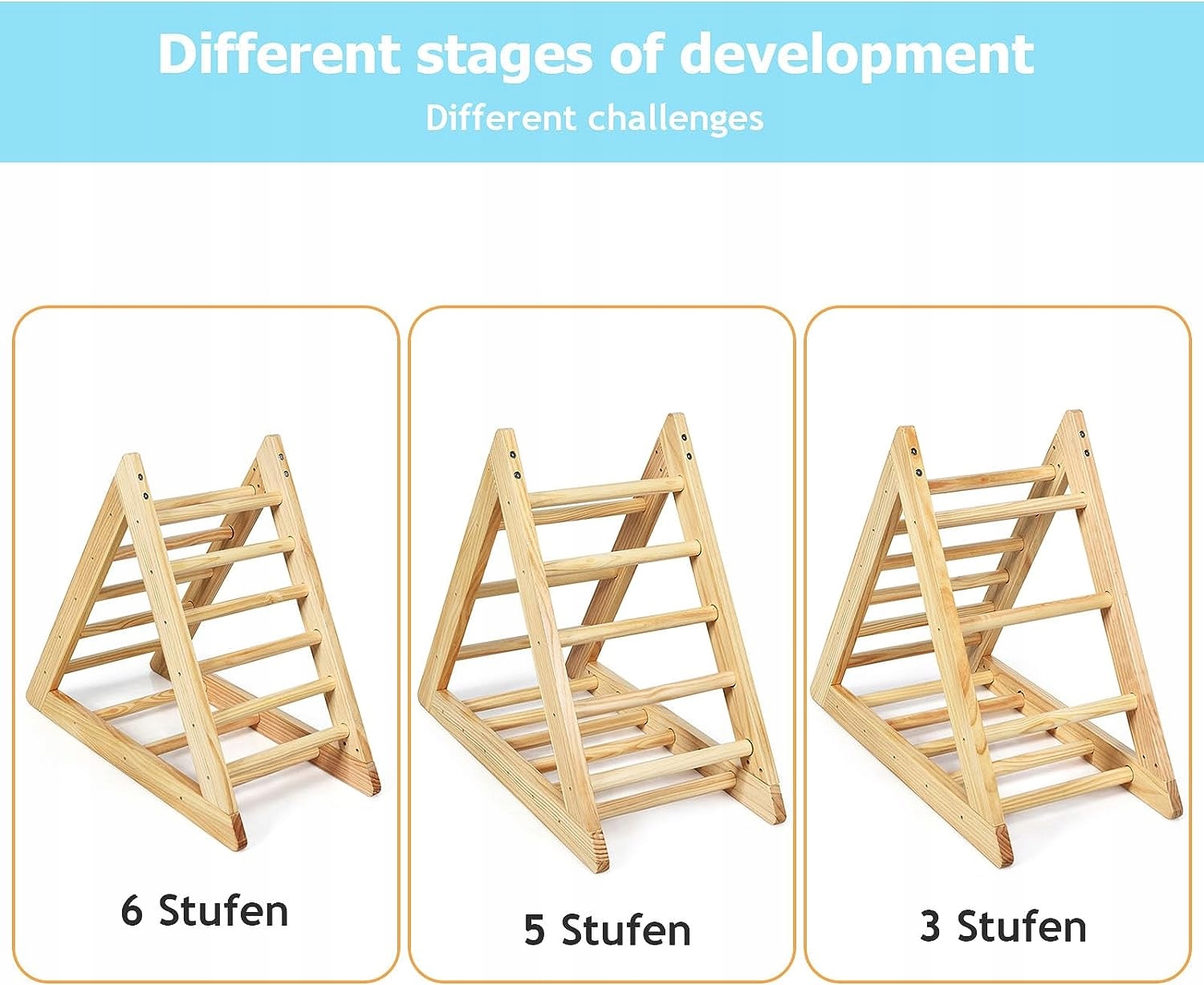 Dětský dřevěný Montessori Piklerův trojúhelník KIDDY DREAMS