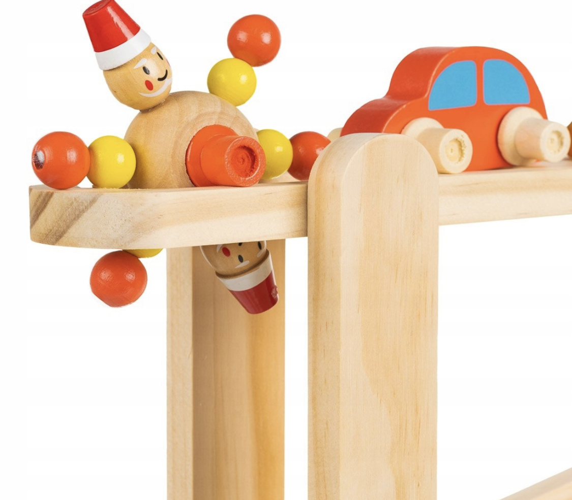 Dřevěná Montessori kuličková dráha 49,5cm