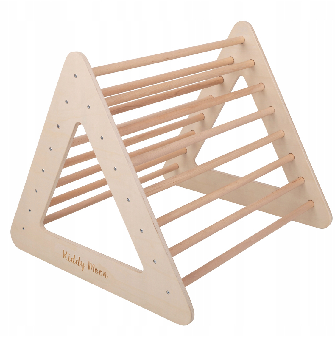 Dřevěný Montessori Piklerův trojúhelník se skluzavkou 91 cm - sestava