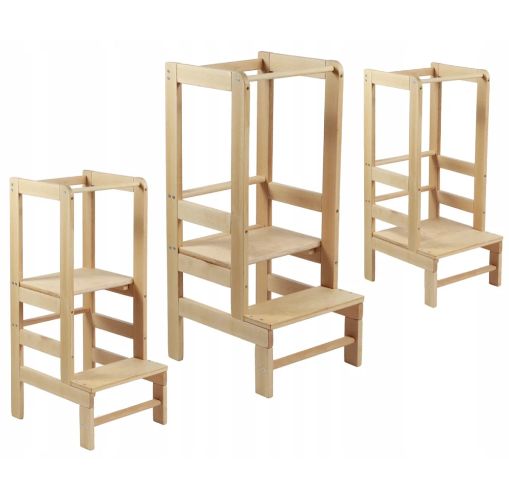 Dřevěná učící věž Montessori Kitchen Helper - pomocník do kuchyně 90 cm