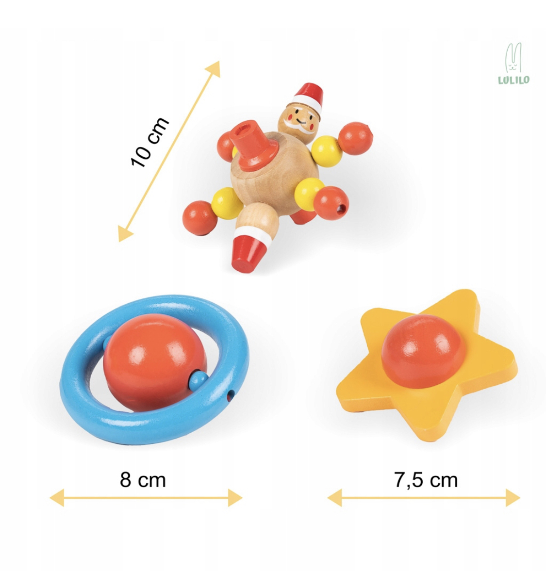 Dřevěná Montessori kuličková dráha 70 cm