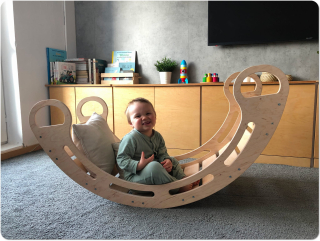 Dřevěná houpačka Montessori 85 přírodní